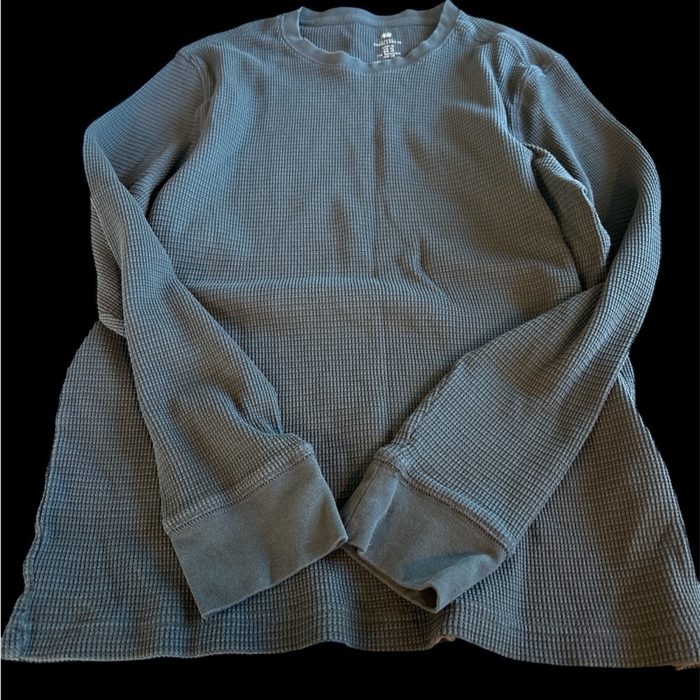 🌸H&M Long Sleeve Waffle Knit Top - Gray